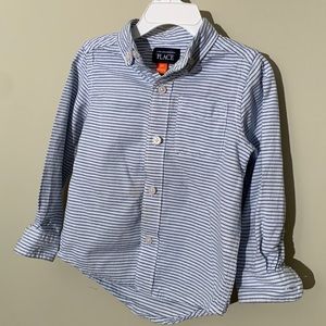 Blue & White Striped Button Down